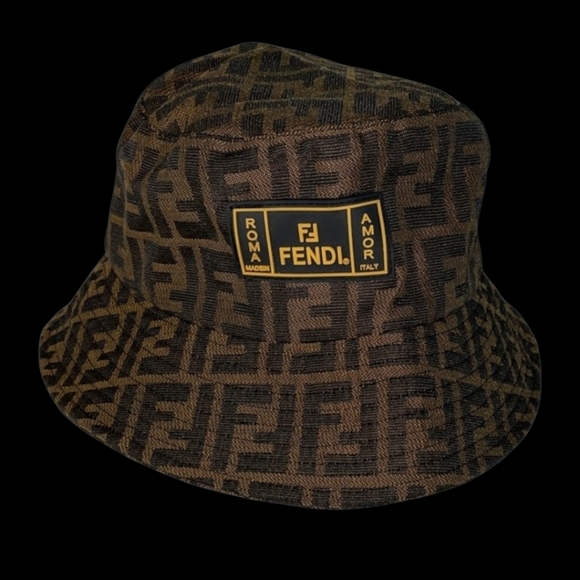 Black and Brown Monogram Bucket Hat - Unisex - Picture 2 of 4